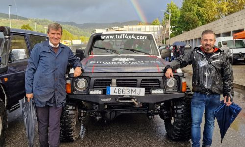 O Presidente da Câmara, José Peixoto Lima com Paulo Cunha, da Celobike, no arranque do Raid TT Rota de Basto