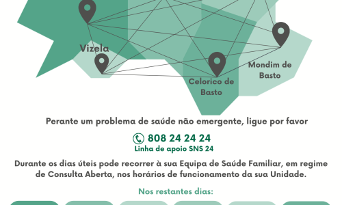 Cartaz - Rede de Atendimento Doença Aguda em Proximidade, no seu Centro de Saúde