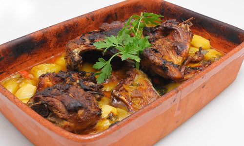 cabrito assado no forno