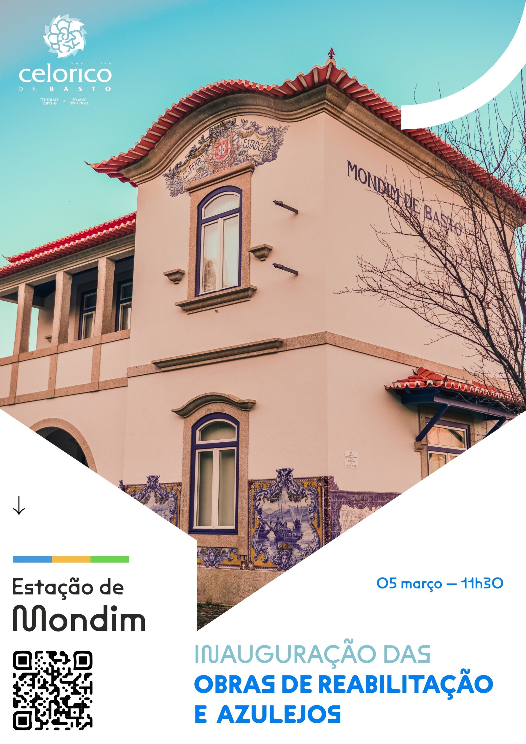 Reabilitação estação de Mondim - Cartaz
