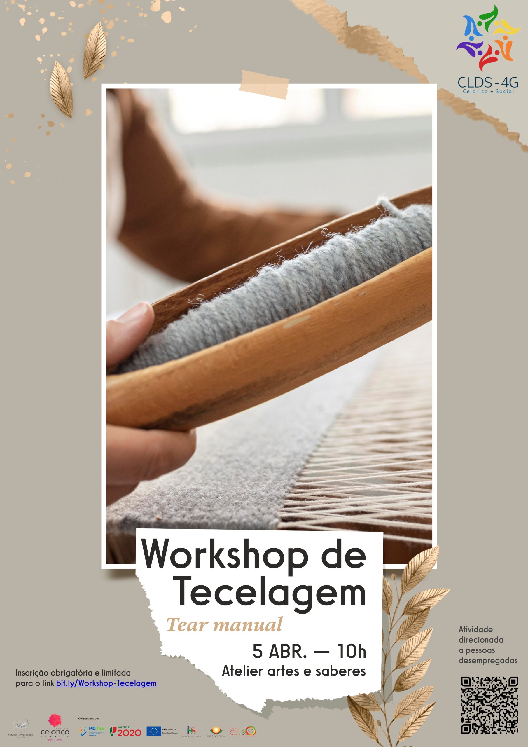 Cartaz do workshop de tecelagem