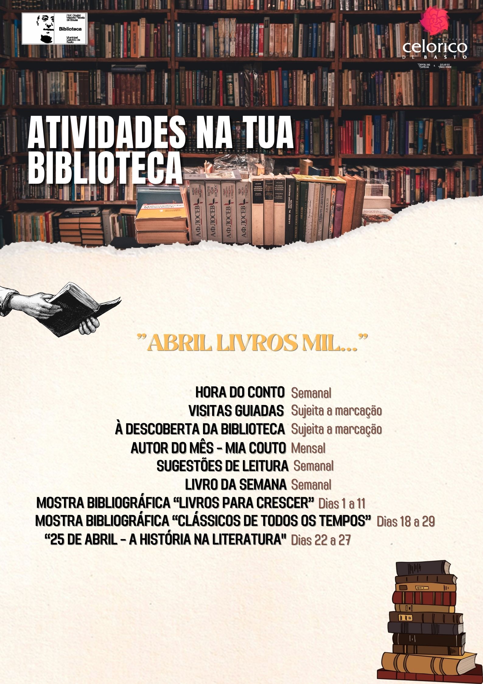 Atividades na biblioteca -Abril
